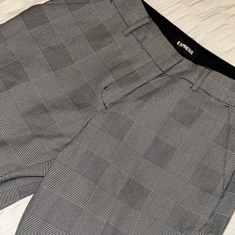 Express Gray Flat Front Shorts Smart Casual